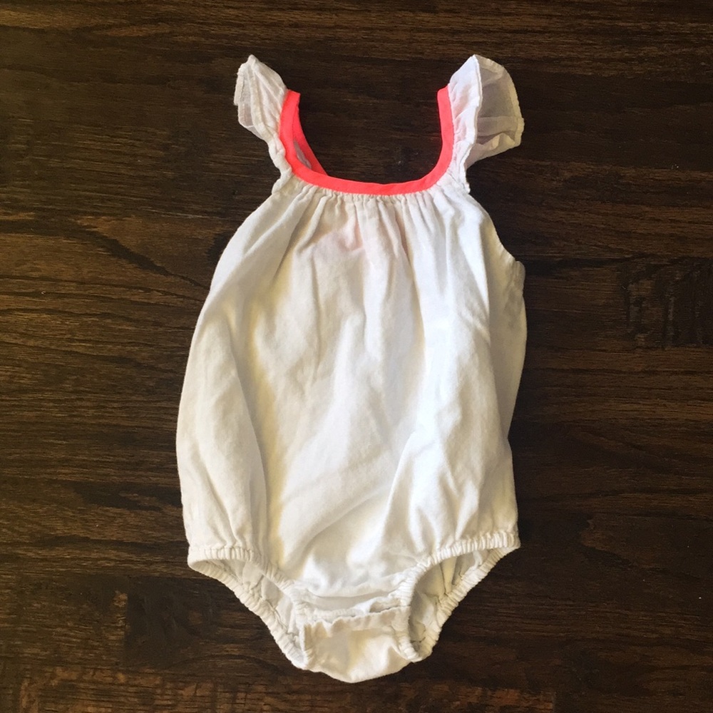 RARE Baby Gap Neon Bow-Back Romper - Picture 3 of 4